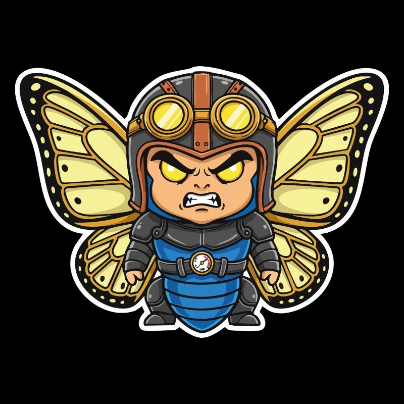 Steampunk Aviator Schmetterlingsblaue Rüstung