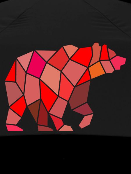 Geometric Bear in Mosaic