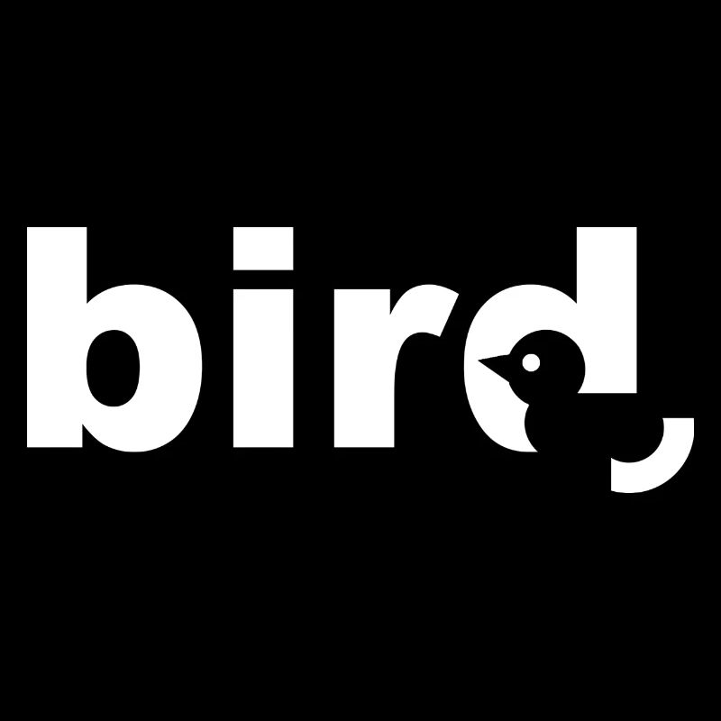 Bird White Text