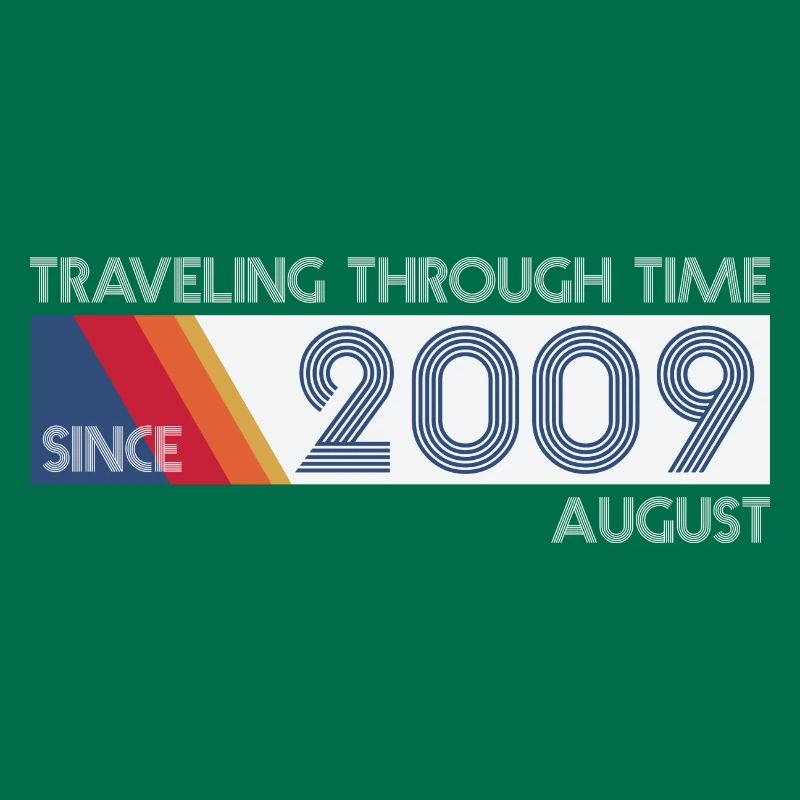 Funny Zeitreise Geburtstags Design August 2009
