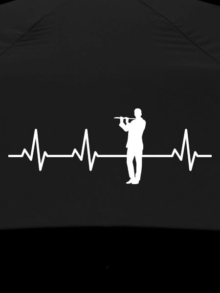 Flute player pulse line ECG