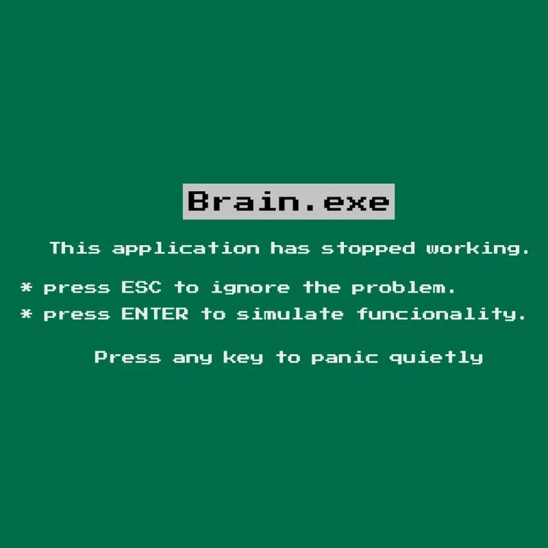 Brain.exe – Funny Computer Error Shirt