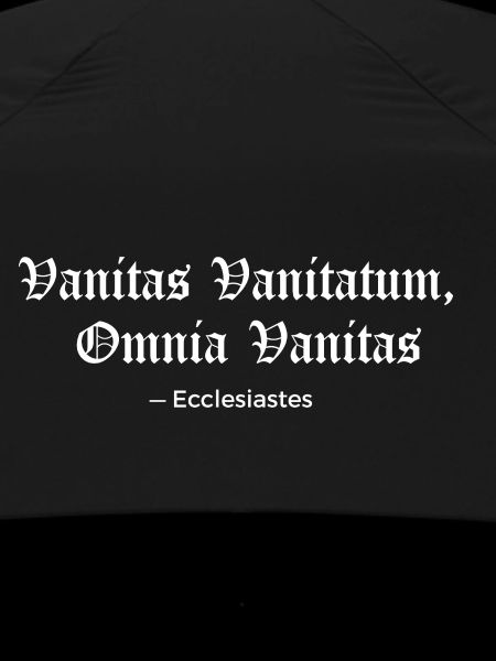 Vanitas Vanitatum Ecclesiastes Print Tee