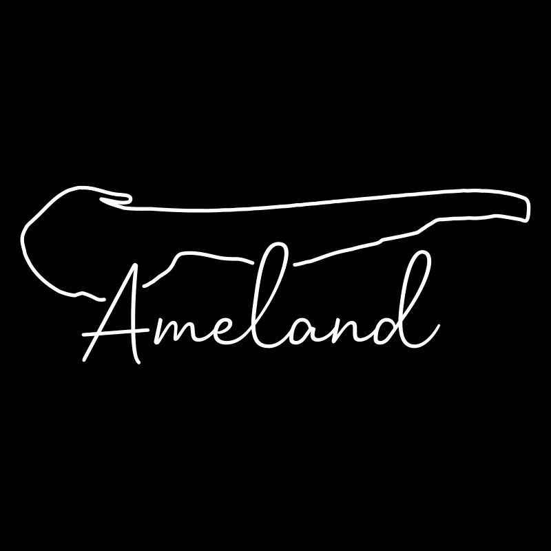 Ameland | Map Line-Art Minimalism