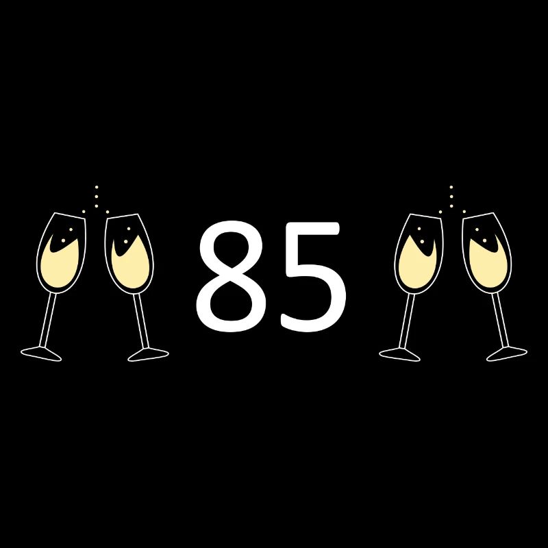 85e anniversaire 85 ans 85 Numéro 85 Blanc