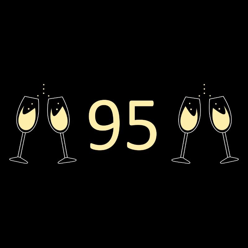 95e anniversaire 95 ans anniversaire 95 numéro 95 blanc