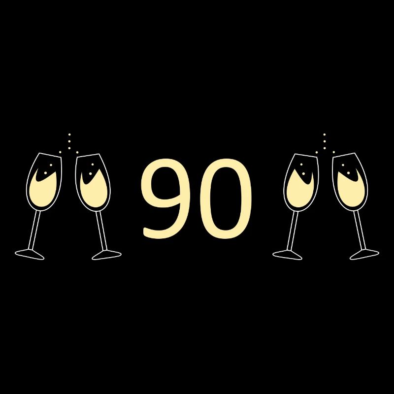 90e anniversaire 90e anniversaire 90 numéro 90 blanc