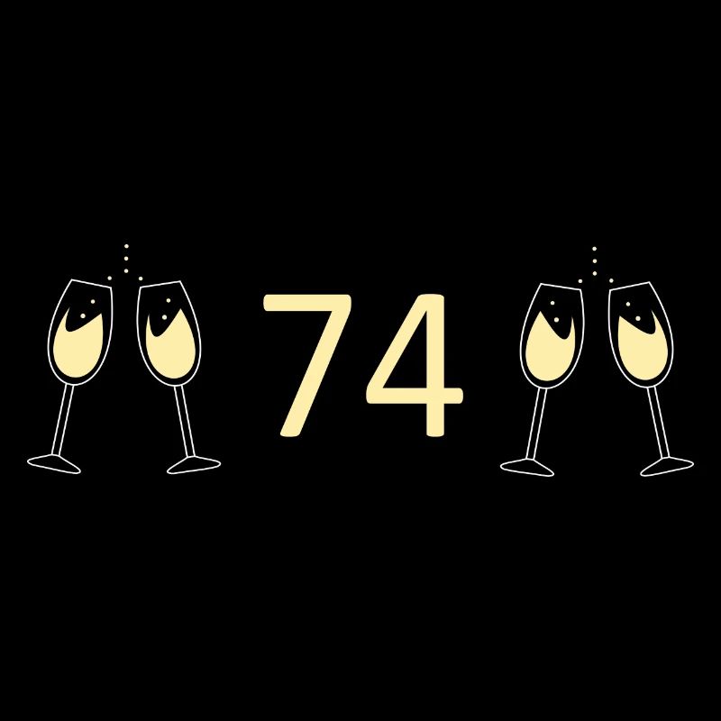 74e anniversaire 74 ans 74 numéro 74 noir