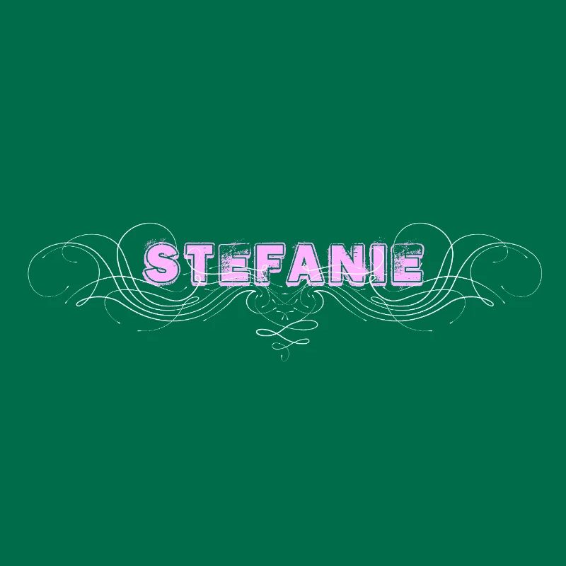 Lettrage STEFANIE avec lignes décoratives