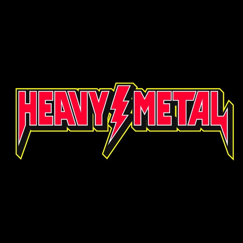 Emblème Heavy Metal avec Éclair