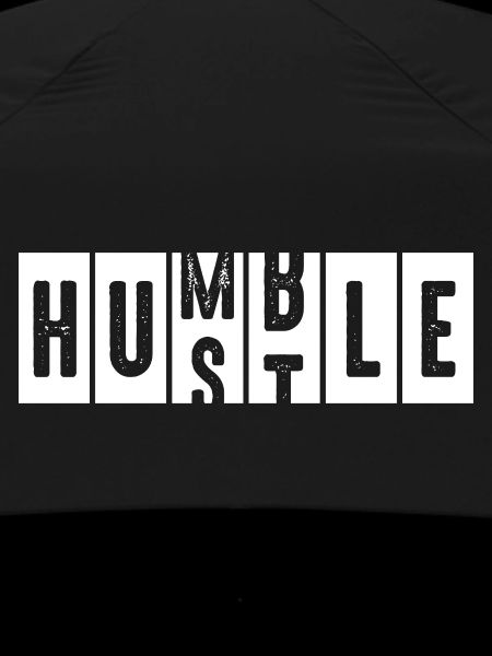 Humble Hustle Distressed Lettering