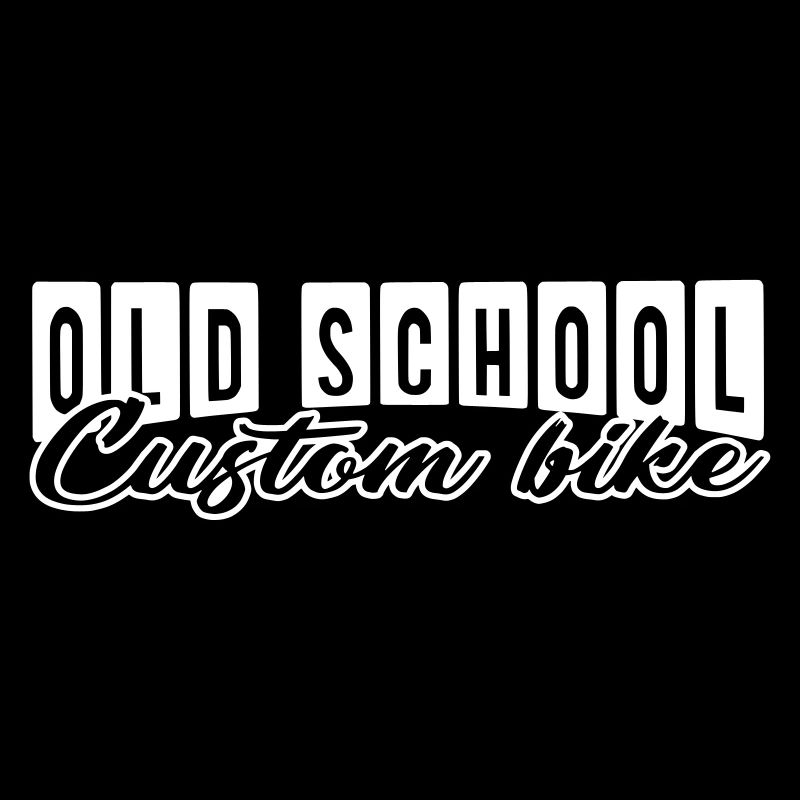 old school custom bike chopper bobber sticker