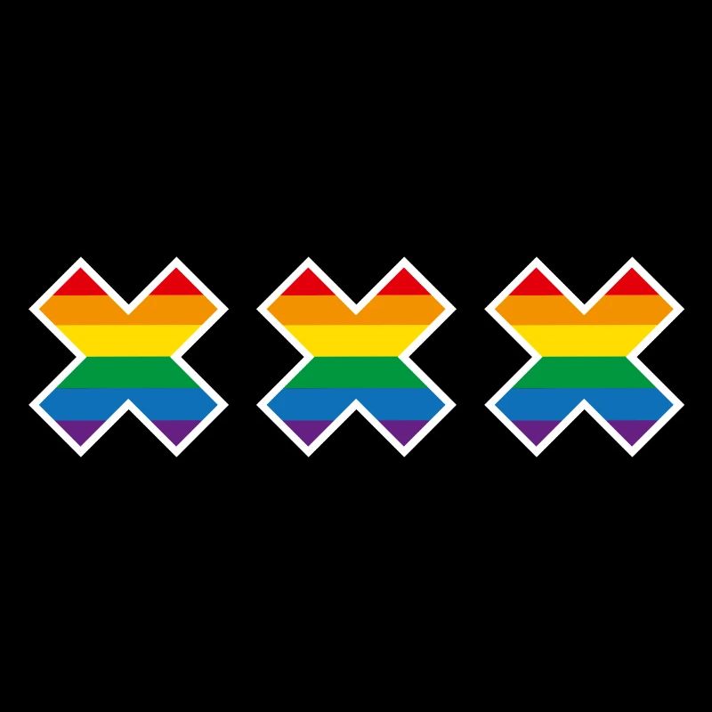 Amsterdam Pride Arc-en-ciel Andreaskreuz LGBT