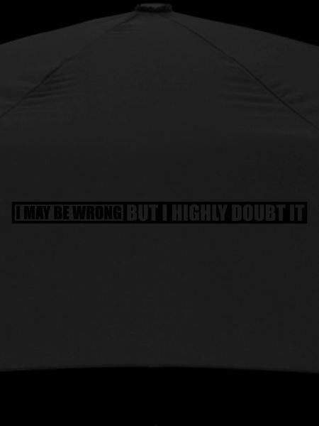 I may be wrong