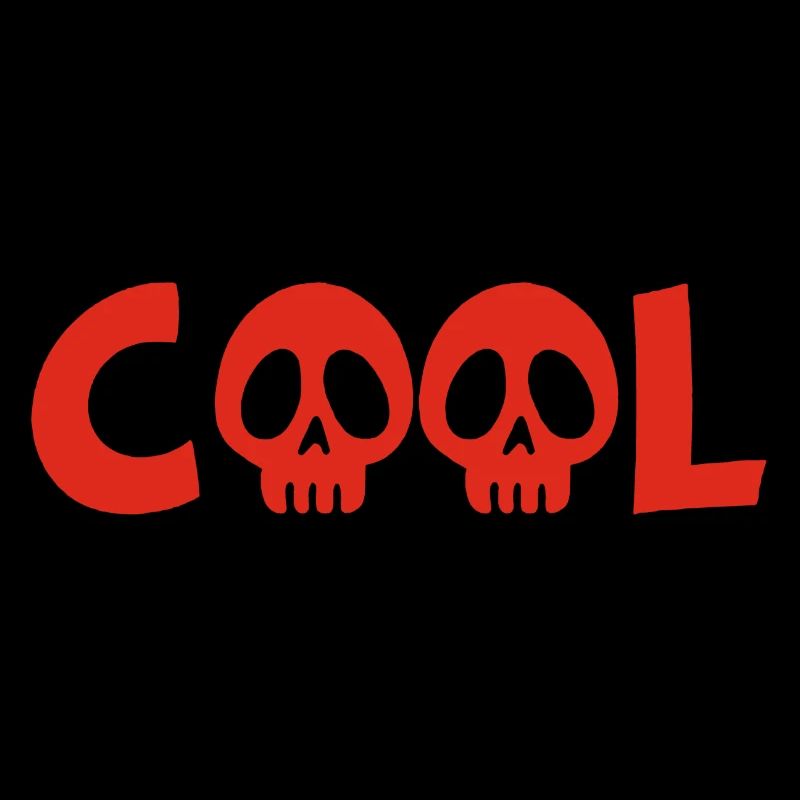 Skull and cool (red)