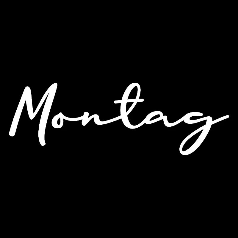 Monday lettering white