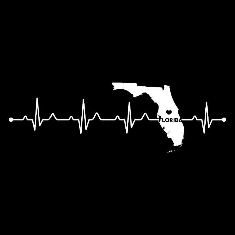 Minimalistischer Florida Heart Souvenir Sunshine State