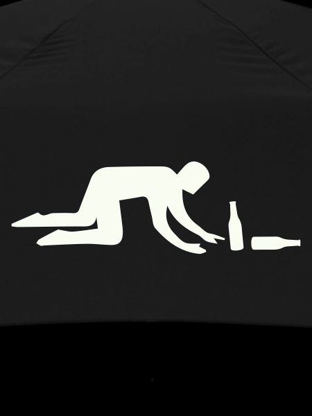 Drunkard silhouette with bottle