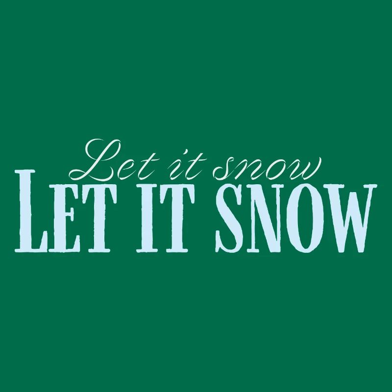 Let It Snow Script Bleu Glacé
