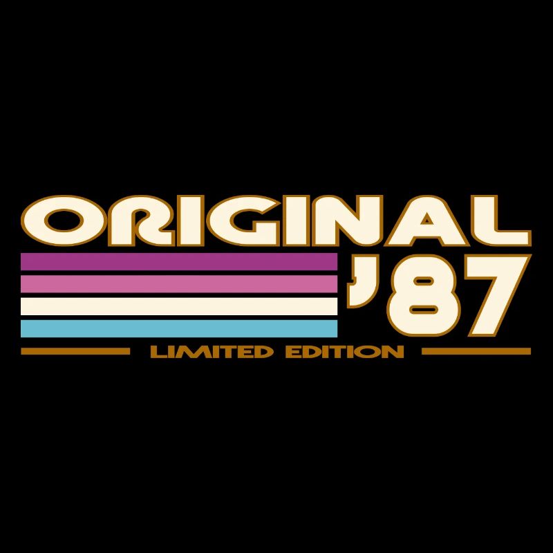 Original 87 Retro Typo Stripes