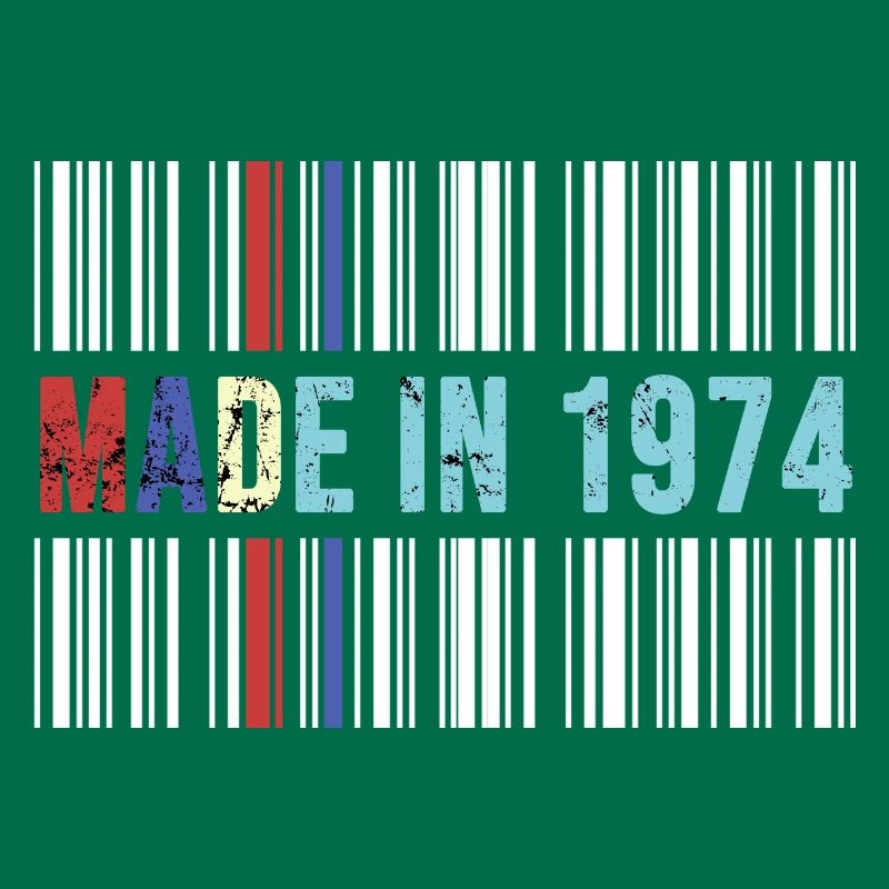 1974 anniversaire 48 ans 48e anniversaire rétro code-barres