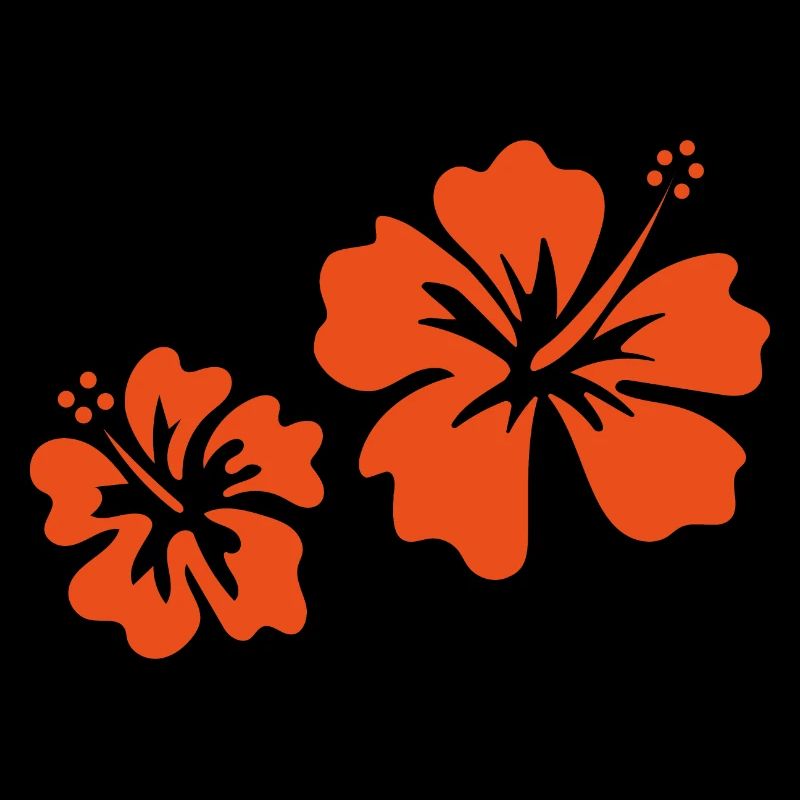 Orangefarbener Hibiskus