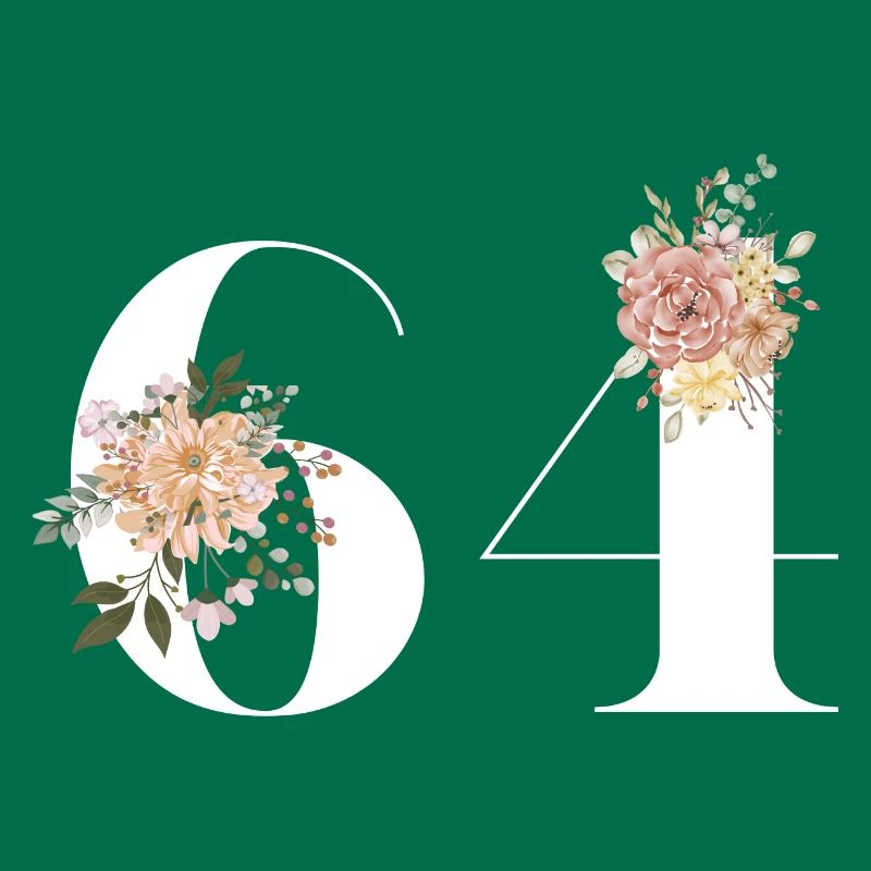 64e anniversaire fleuris (Cadeau de 64 ans)
