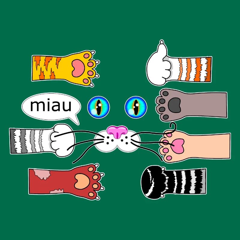 Cat Design Cat Paws Cat Muzzle