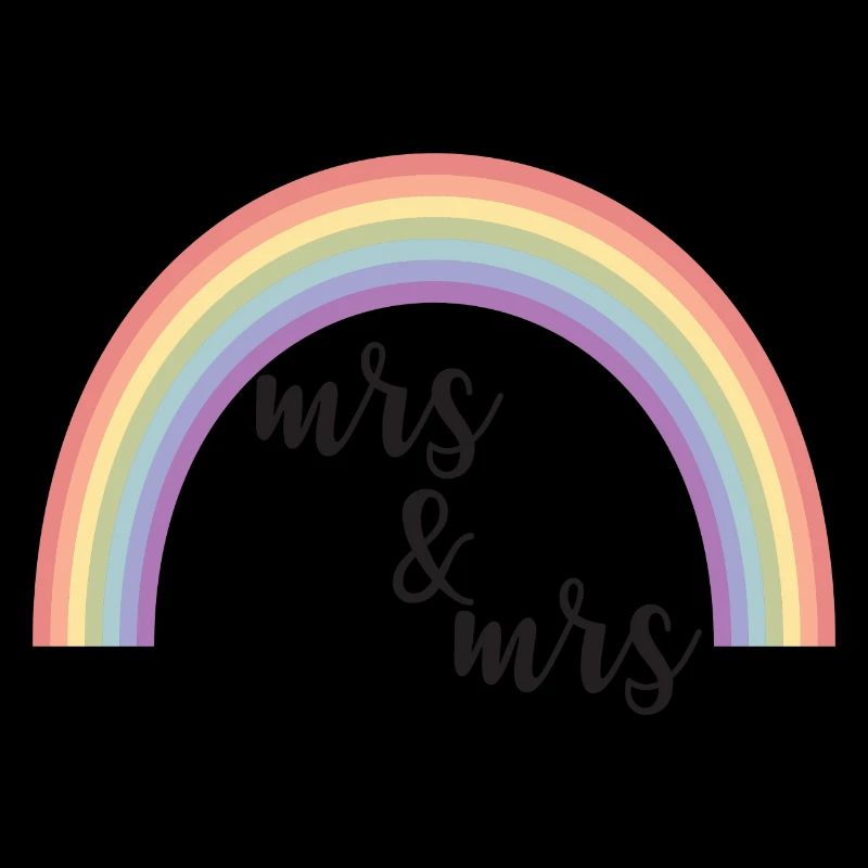 Regenbogenstreifen Mrs und Mrs
