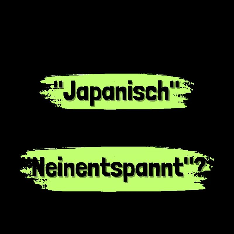 Japanisch Neinentspannt