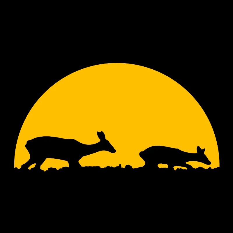 Deer in the sunset