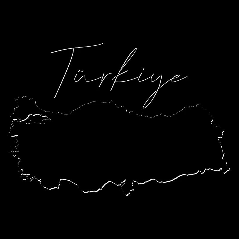 Turkey Türkiye Map as Outline TR