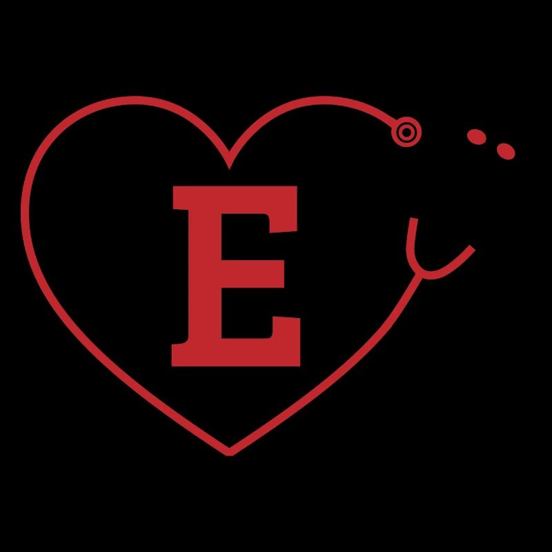 Letter e stethoscope