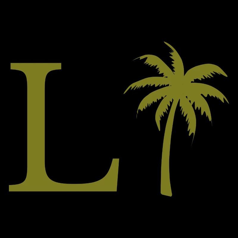 Letter l Green Palm