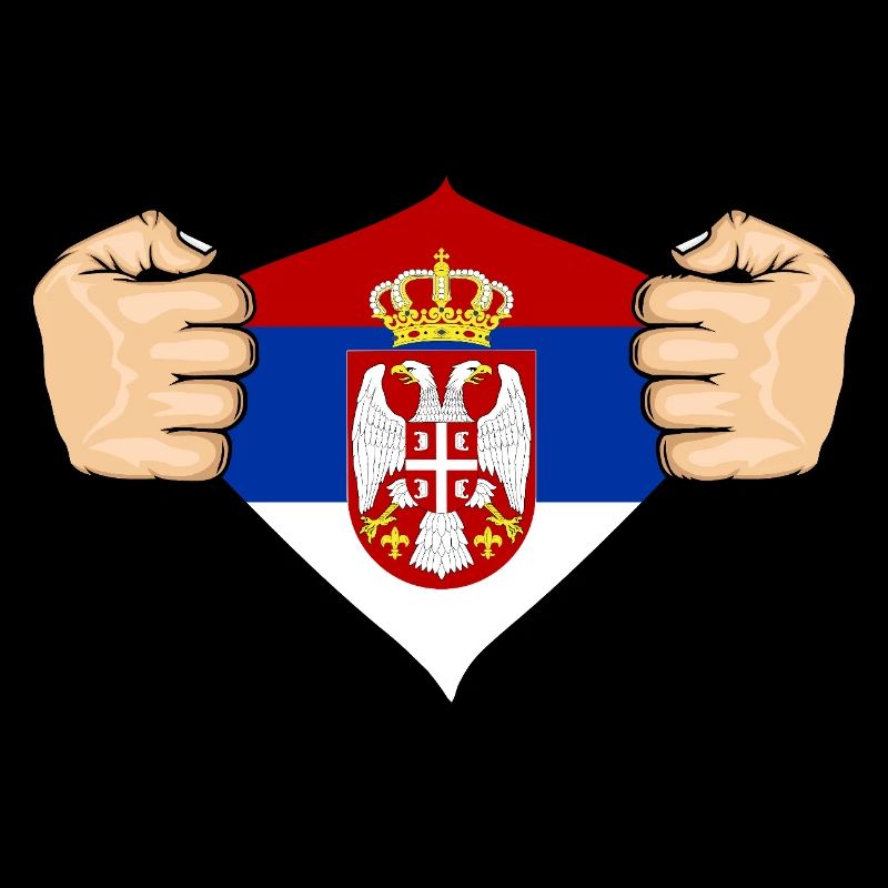 Serbien Flagge Design