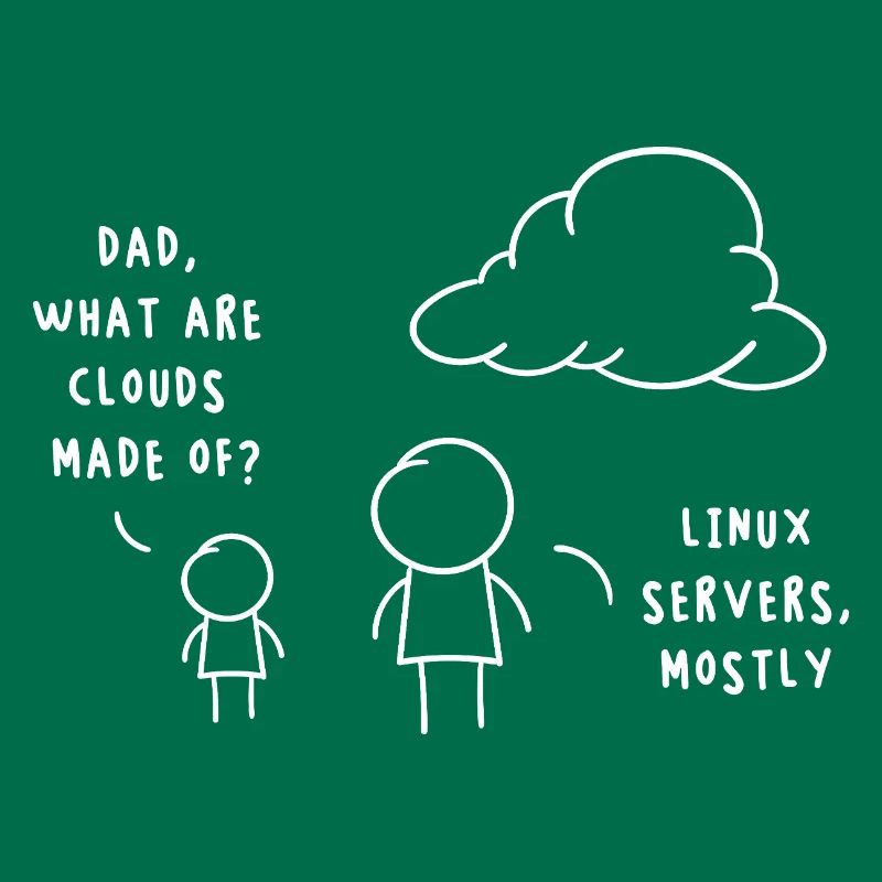 Linux Server Cloud Computing Lustiger Spruch