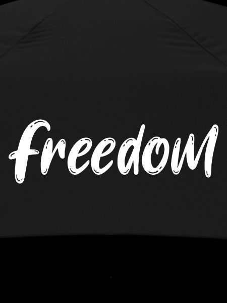 Freedom Brush Script Monochrome Statement
