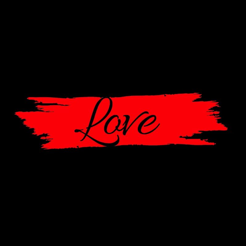 Love with red paint stripe #
