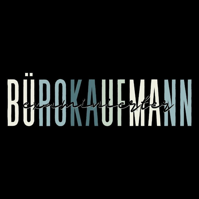 examinierter Bürokaufmann - buntes Design