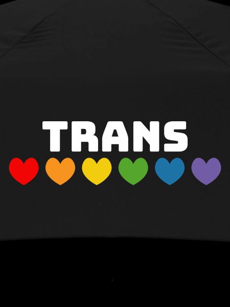 Regenbogenherzchen Trans weiss