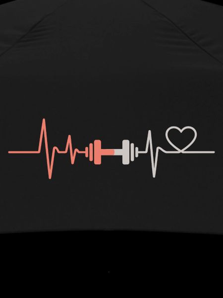 Heartbeat design with dumbbell