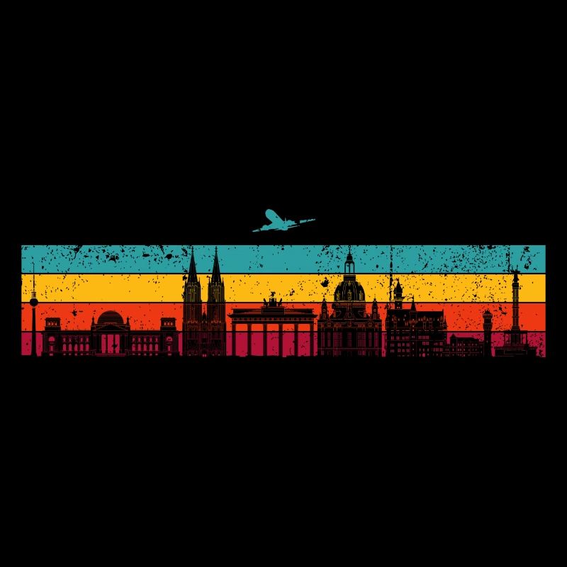 Vibrant Skyline Stripes