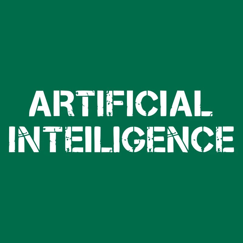Artificial Intelligence Text Grunge Logo