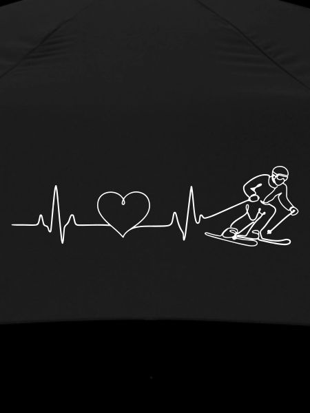 Skiing Love Pulse Heartbeat
