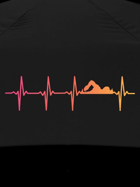 Swimming sunset heartbeat swimmer gift
