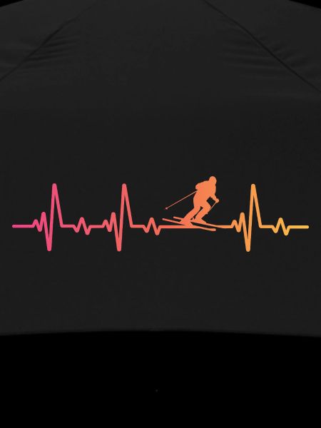 skiing ski Sunset heartbeat skiing