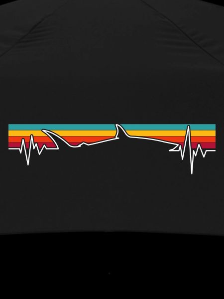 Retro Sunset Wolf Pulse
