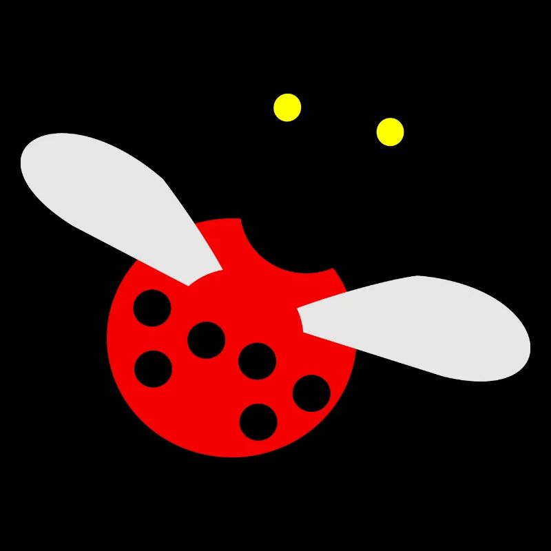Ladybug with colorful dots and wings