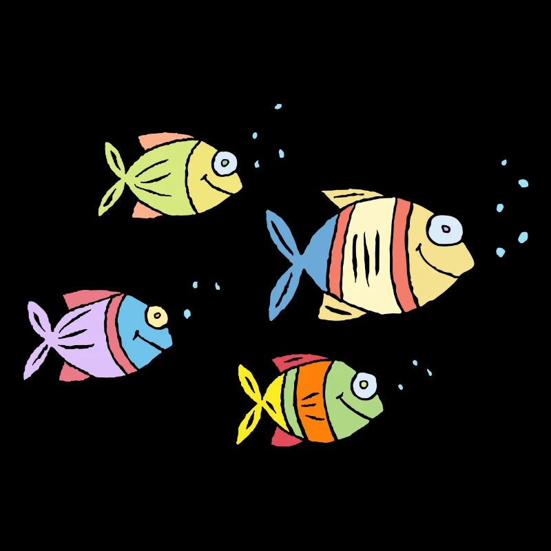 Poisson Cichlide Eau Mer Graffiti Dessin