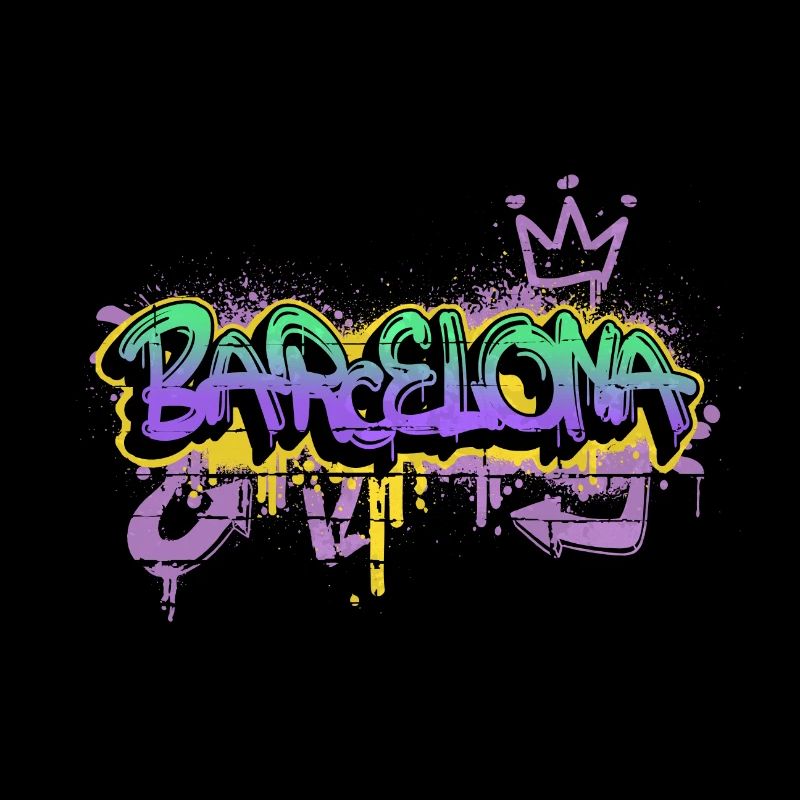 Barcelone Espagne City Graffiti Spray Sprayer